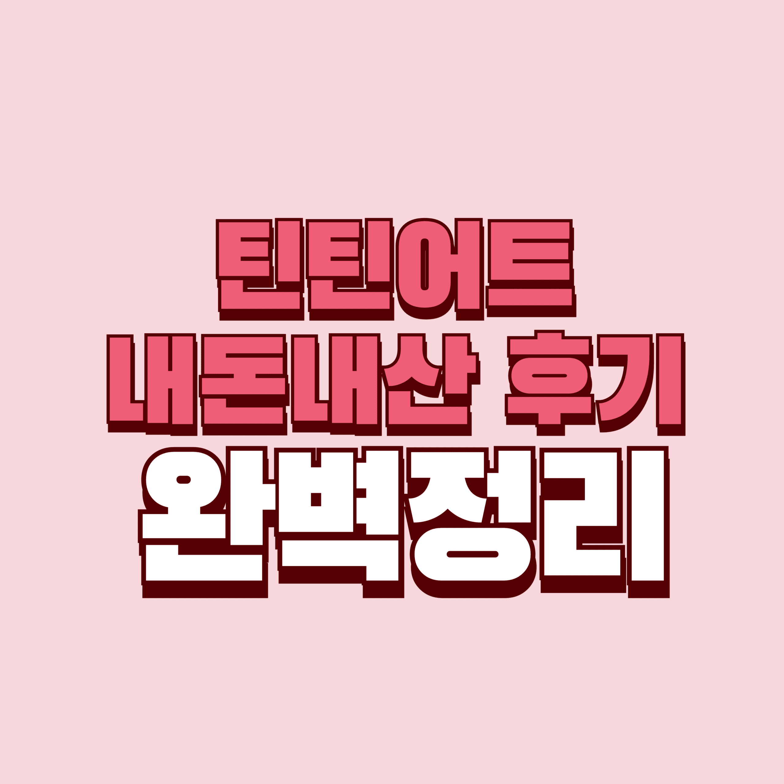 틴틴어트 내돈내산 후기 부작용 효과 성분 가격 완벽정리
