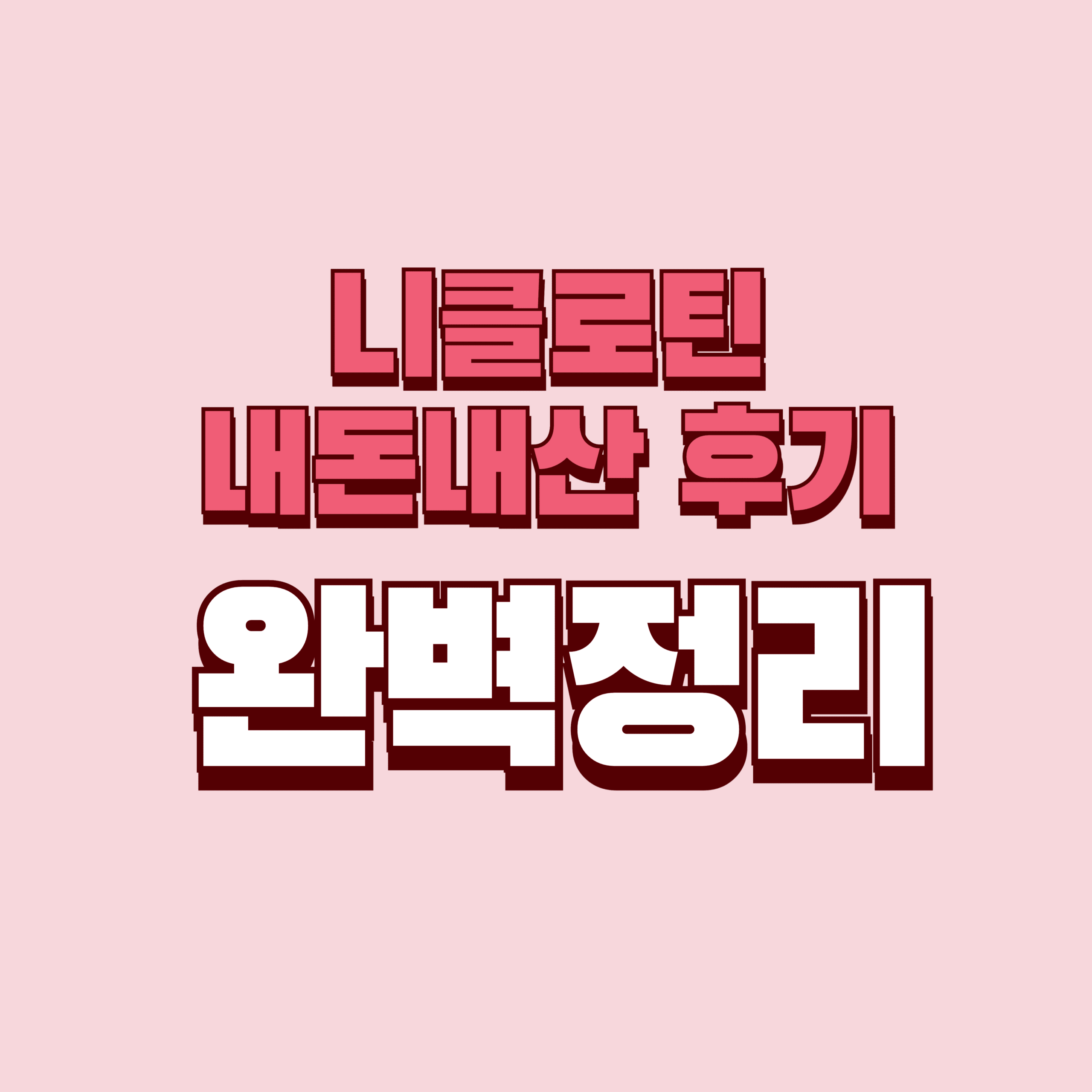 니클로틴 내돈내산 후기 단점 효과 성분 가격 완벽정리
