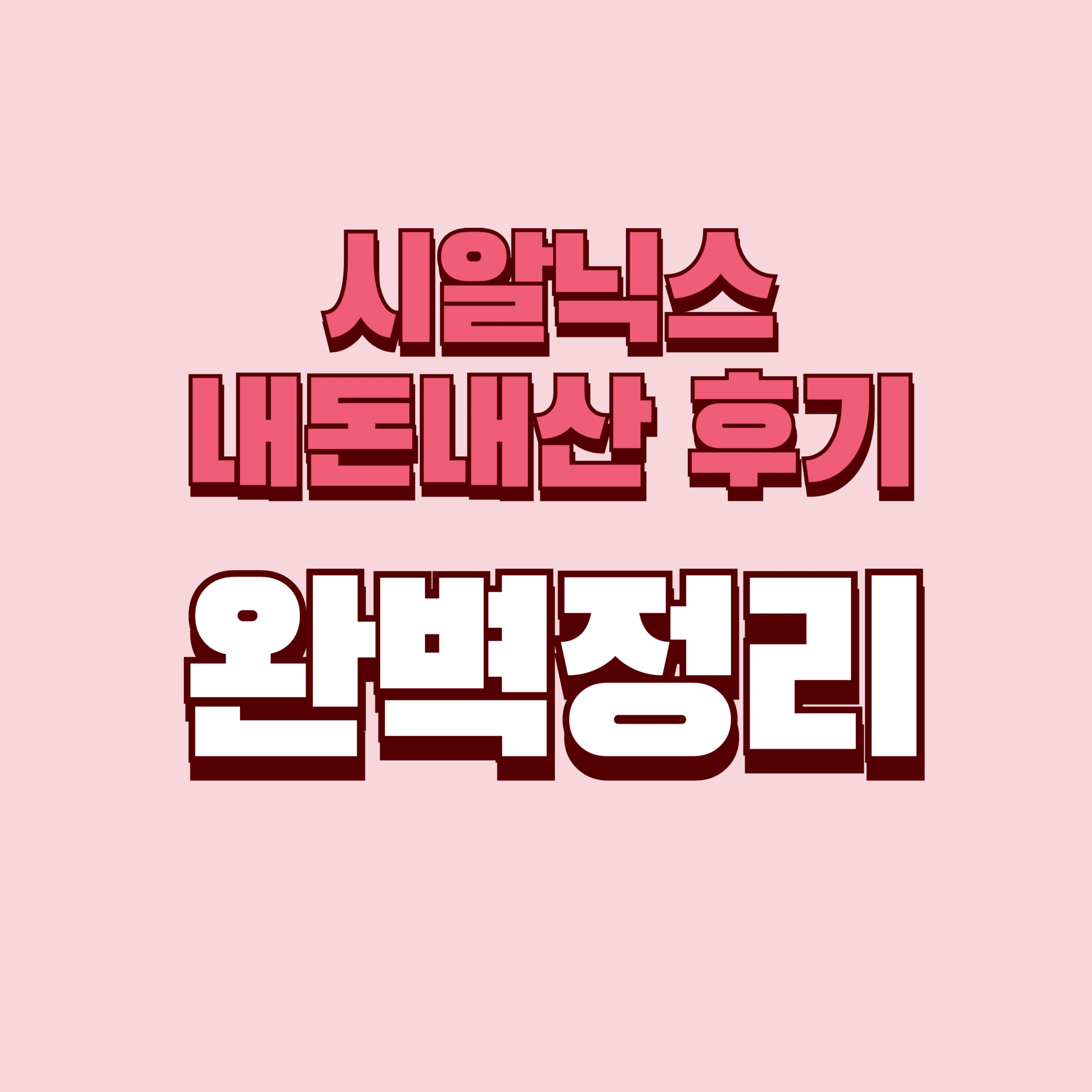 시알닉스 내돈내산 후기 단점 효과 성분 가격 완벽정리