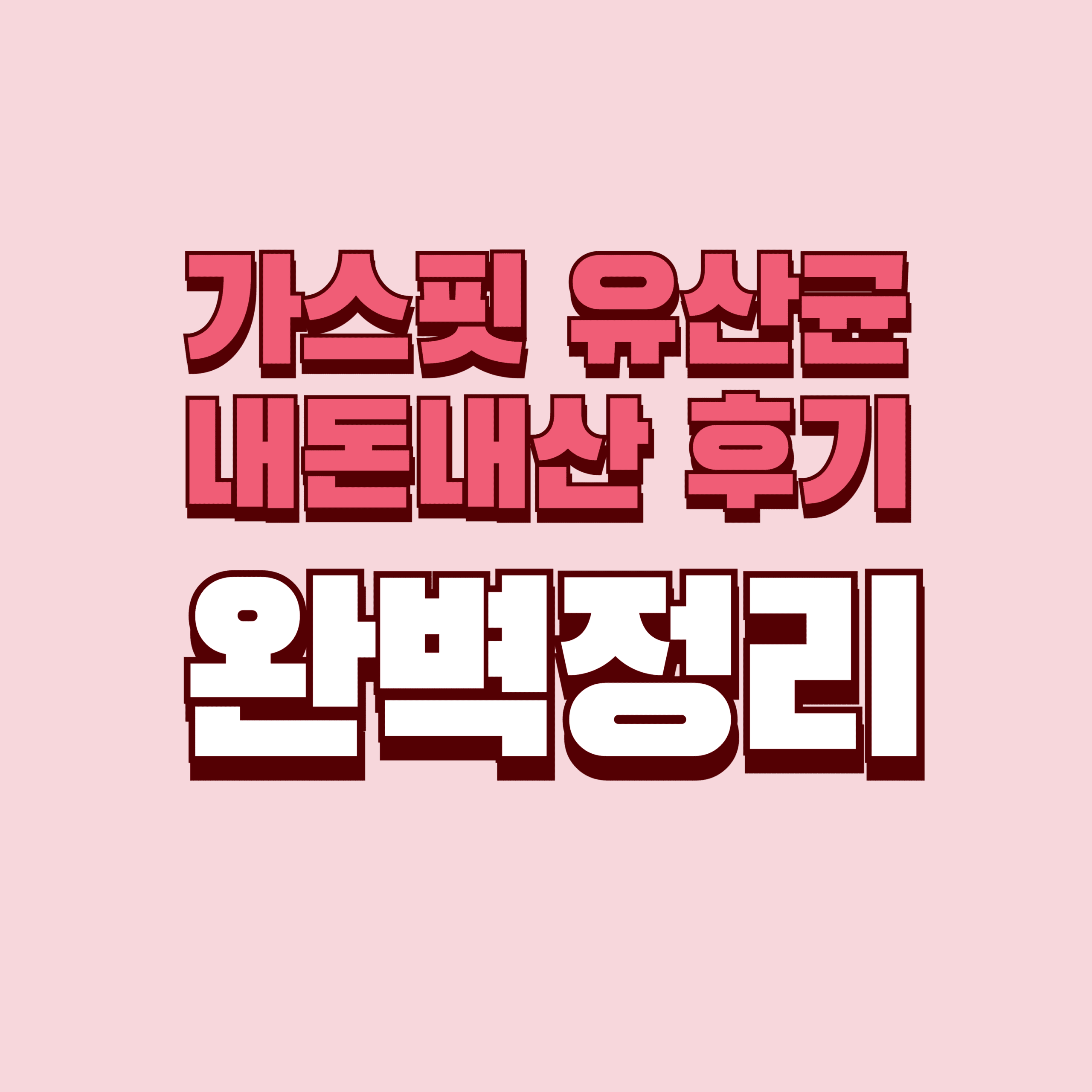 가스핏 유산균 내돈내산 후기 효과 단점 성분 가격 완벽정리